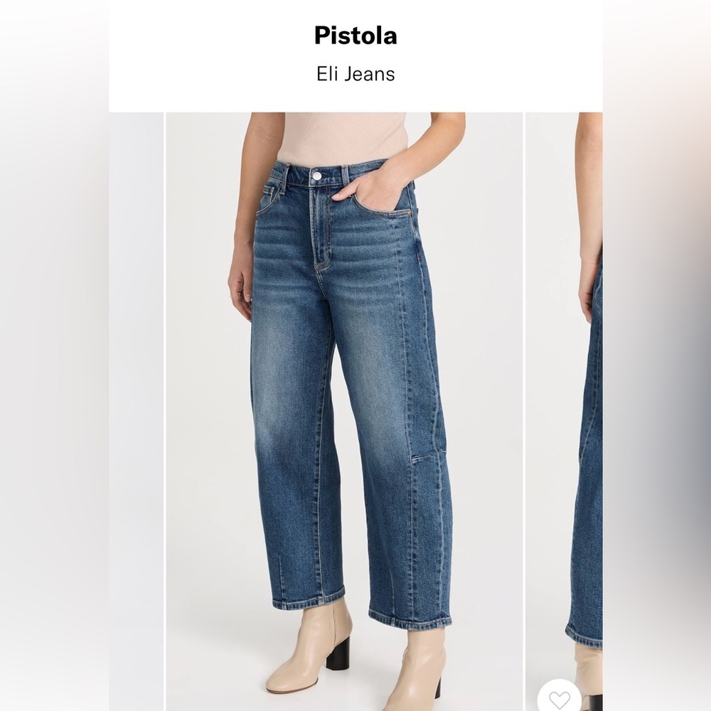pistola Eli High-Rise Wide Leg Jeans - Medium Blue Wash